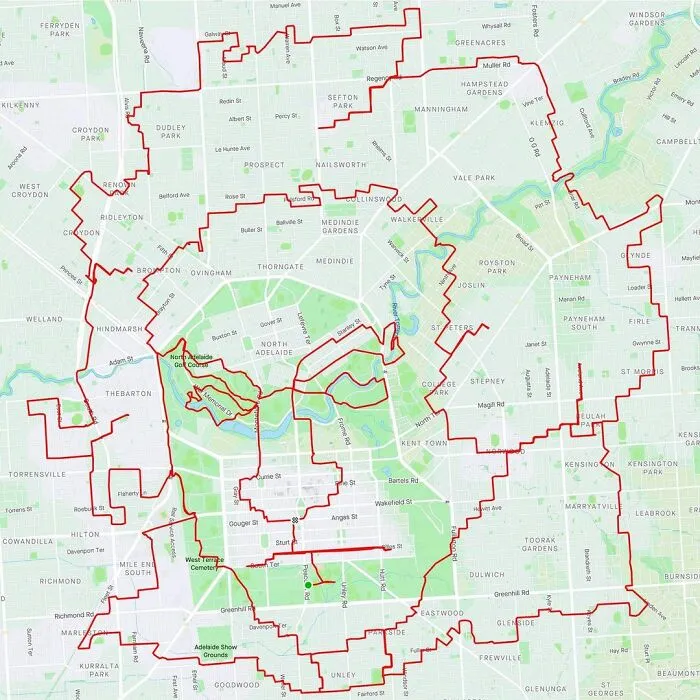 Gary Cordery Collects People's Drawings Made On A Map By Walking, Running, Cycling, Or Driving (94 Pics)