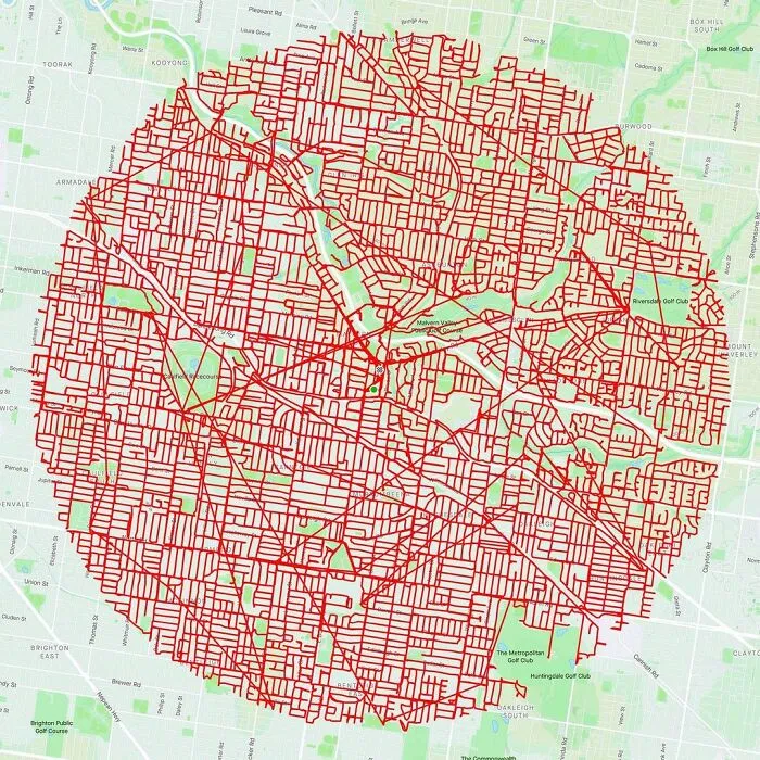 Gary Cordery Collects People's Drawings Made On A Map By Walking, Running, Cycling, Or Driving (94 Pics)