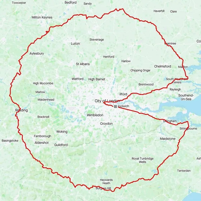 Gary Cordery Collects People's Drawings Made On A Map By Walking, Running, Cycling, Or Driving (94 Pics)