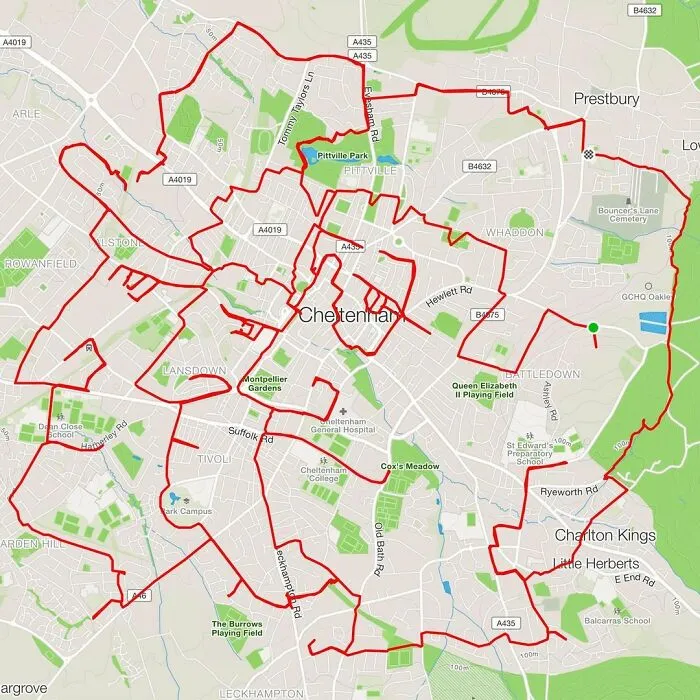 Gary Cordery Collects People's Drawings Made On A Map By Walking, Running, Cycling, Or Driving (94 Pics)