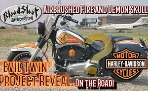 Airbrushed Inferno Harley-Davidson.