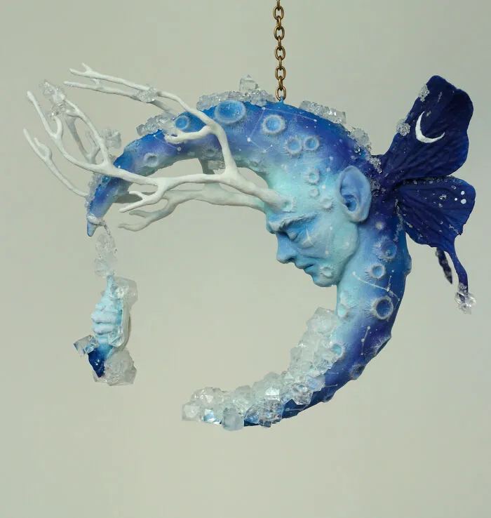 I Create Fantasy-Inspired Sculptures And Grow Crystals On Top Of Them (18 Pics)