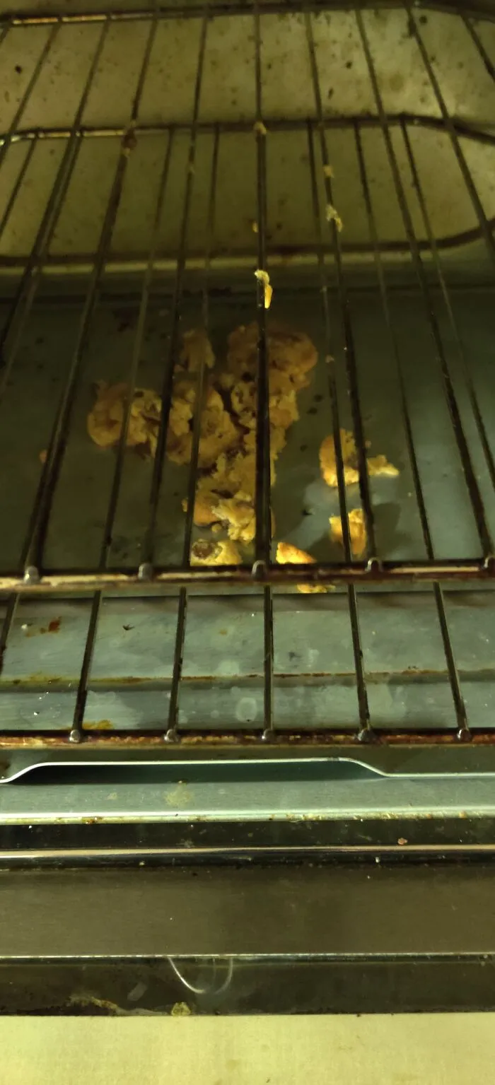 When You Bake Chocolate Chip Cookies Without A Baking Sheet.
