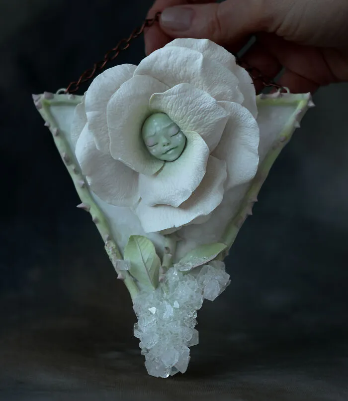 I Create Fantasy-Inspired Sculptures And Grow Crystals On Top Of Them (18 Pics)