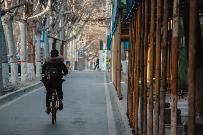 Out Cycling On A Shared Bike