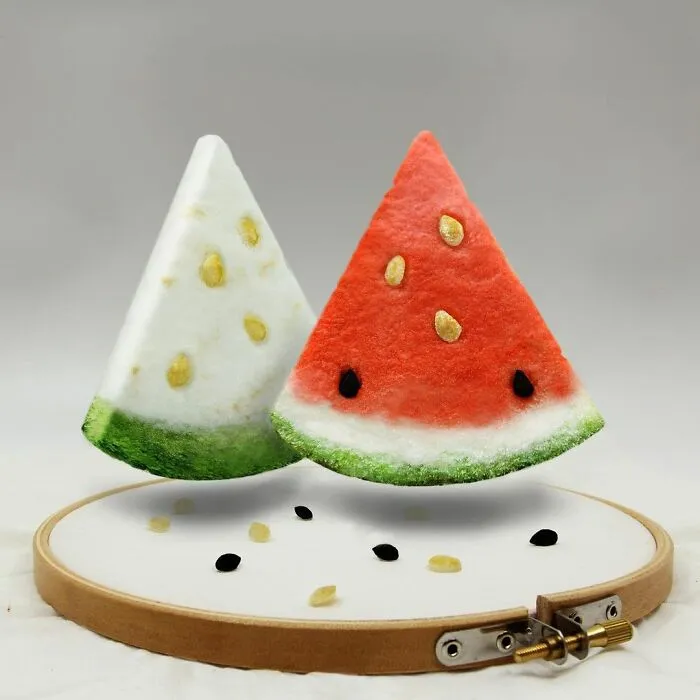 Artist Makes 31 3D Embroideries Of Food, And They Are A Feast For The Eyes