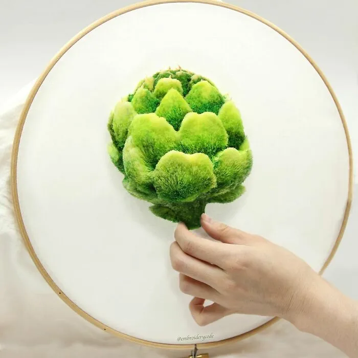 Artist Makes 31 3D Embroideries Of Food, And They Are A Feast For The Eyes