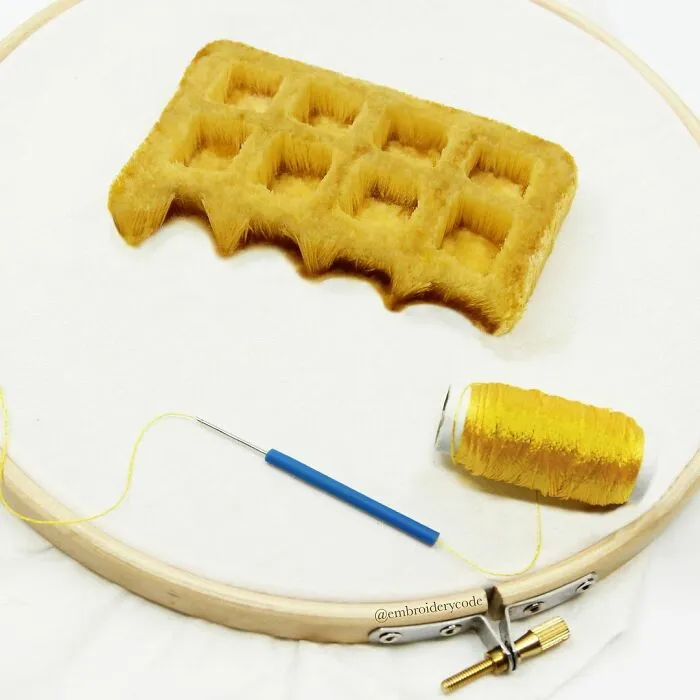 Artist Makes 31 3D Embroideries Of Food, And They Are A Feast For The Eyes