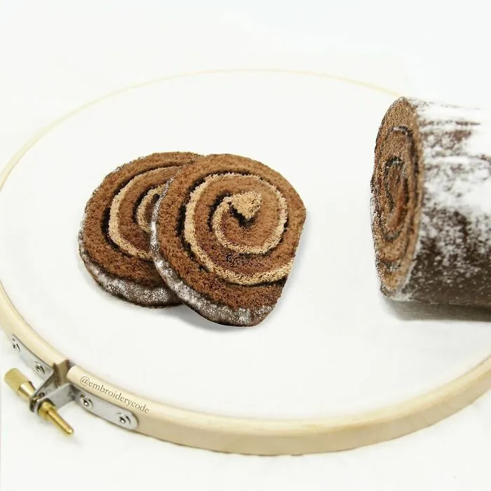 Artist Makes 31 3D Embroideries Of Food, And They Are A Feast For The Eyes