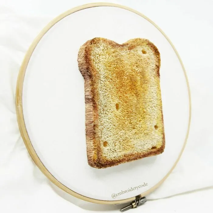 Artist Makes 31 3D Embroideries Of Food, And They Are A Feast For The Eyes