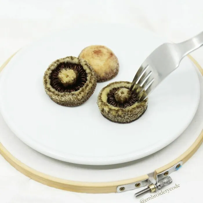 Artist Makes 31 3D Embroideries Of Food, And They Are A Feast For The Eyes