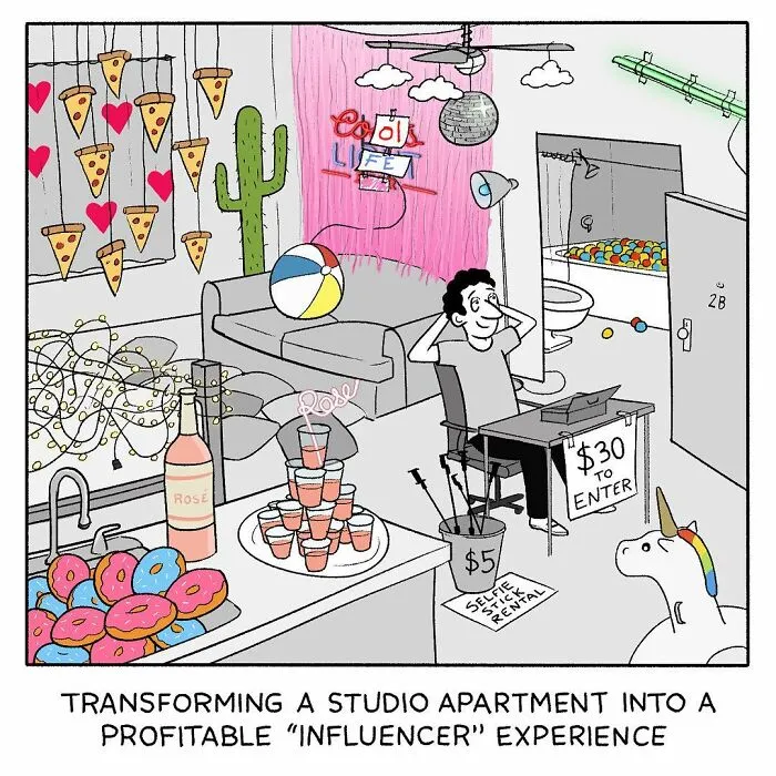 Artist Takes A Jab At Our Society In His 30 Witty Comics