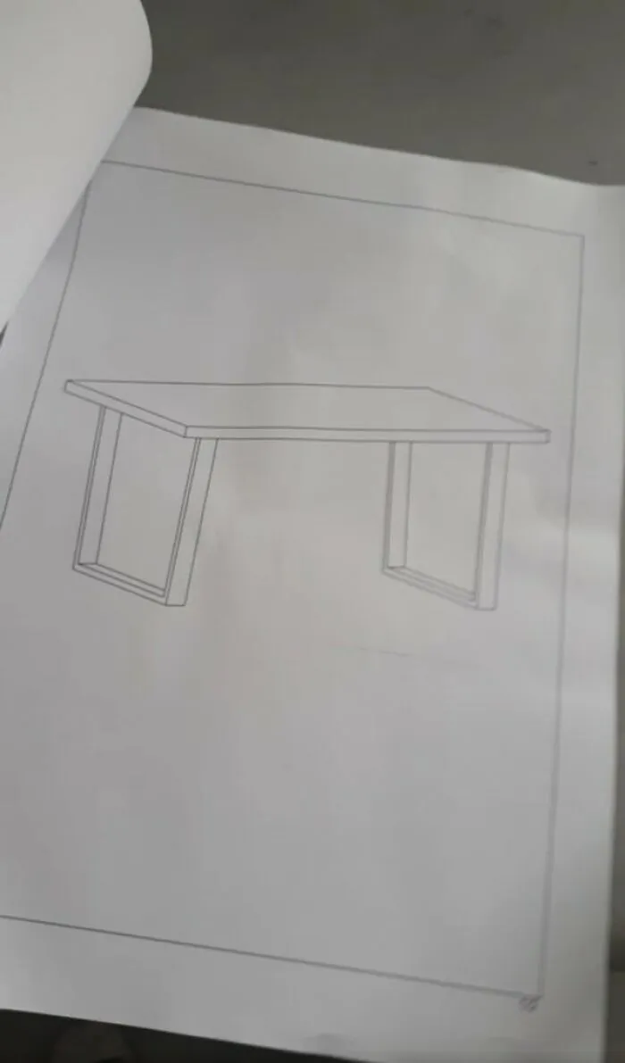 Armé una mesa y estas son las únicas instrucciones que traía
