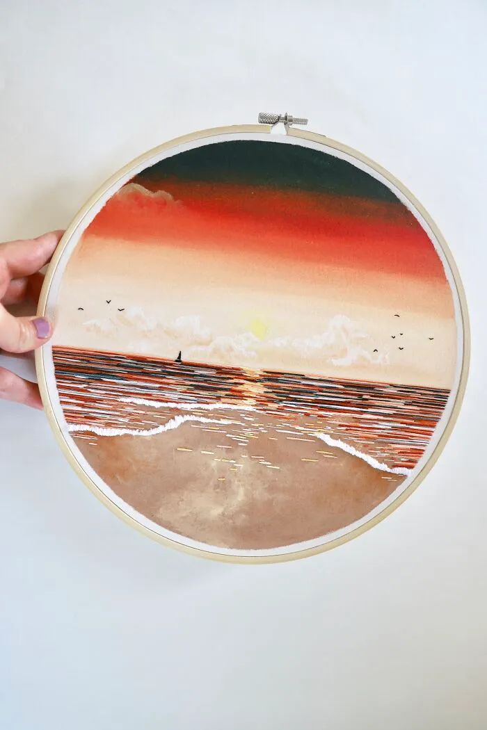 Focusing On My Embroidery Work, Probably My Favorite Piece