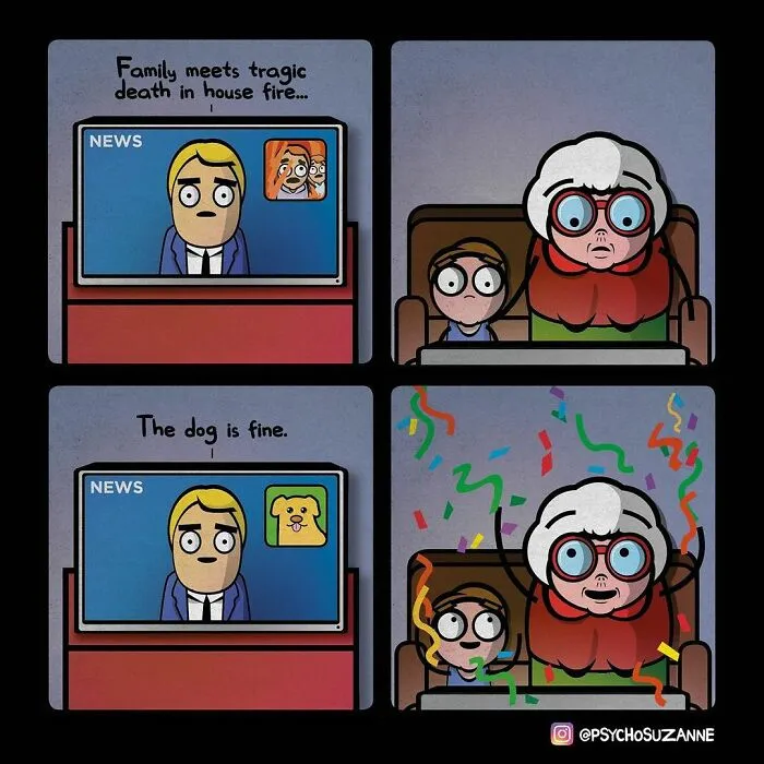 30 “Psycho Suzanne” Comics About A Grandma And Other Funny Situations