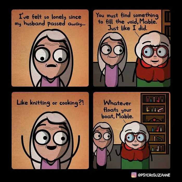 30 “Psycho Suzanne” Comics About A Grandma And Other Funny Situations
