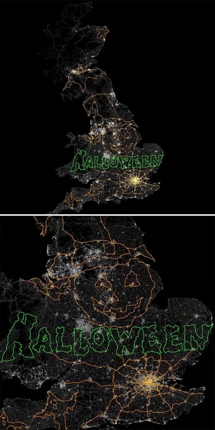 Gary Cordery Collects People's Drawings Made On A Map By Walking, Running, Cycling, Or Driving (94 Pics)