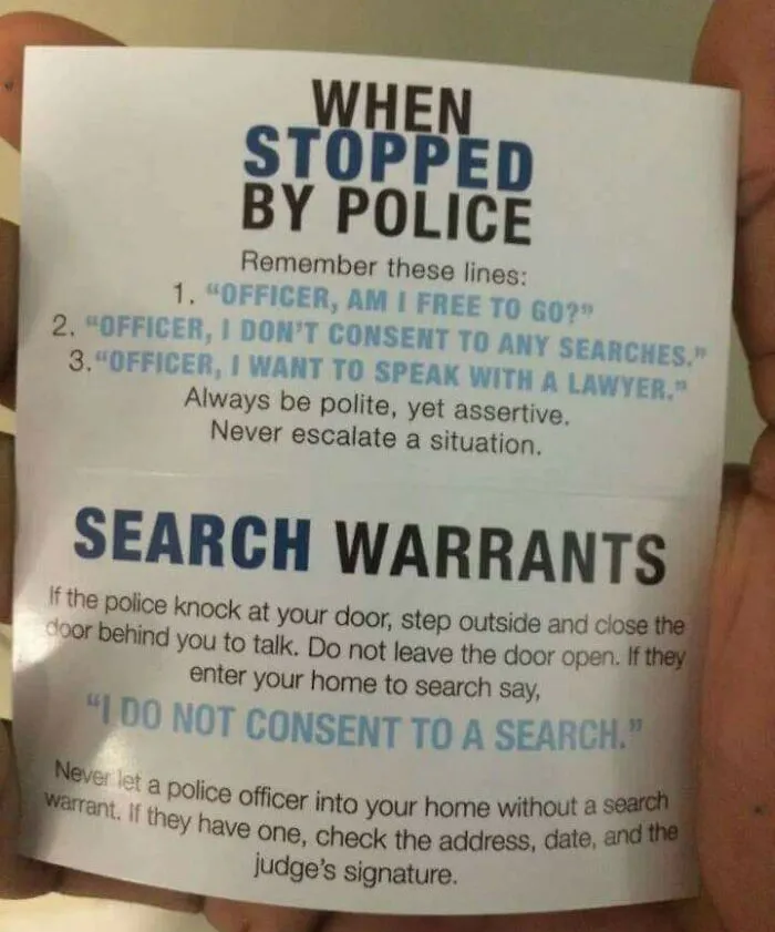 Tips For Police Encounters