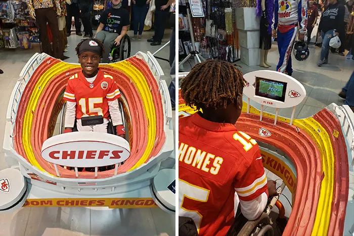 John's Arrowhead Patrick Mahomes'  Wheelchair Costume Turned Out Incredible