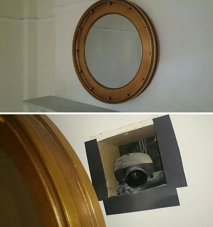 Acabo de alquilar un nuevo sitio para vivir. El inquilino anterior dejó el espejo de la pared...y un sucio secreto