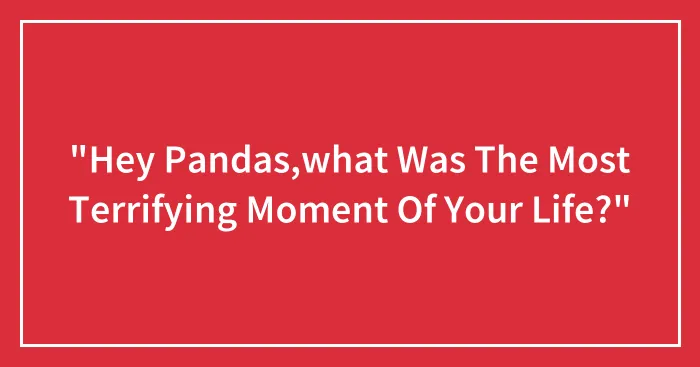 "Hey Pandas,what Was The Most Terrifying Moment Of Your Life?"