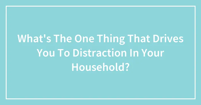 What's The One Thing That Drives You To Distraction In Your Household?