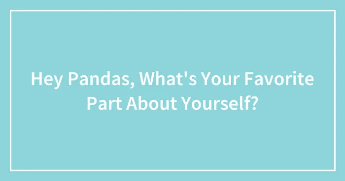 Hey Pandas, What's Your Favorite Part About Yourself? (Closed)