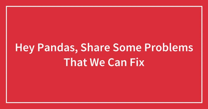 Hey Pandas, Share Some Problems That We Can Fix