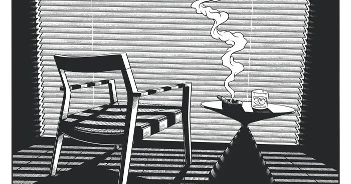 Highly Detailed Film Noir Inspired Furniture Illustrations