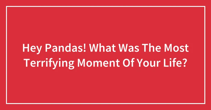 Hey Pandas! What Was The Most Terrifying Moment Of Your Life?