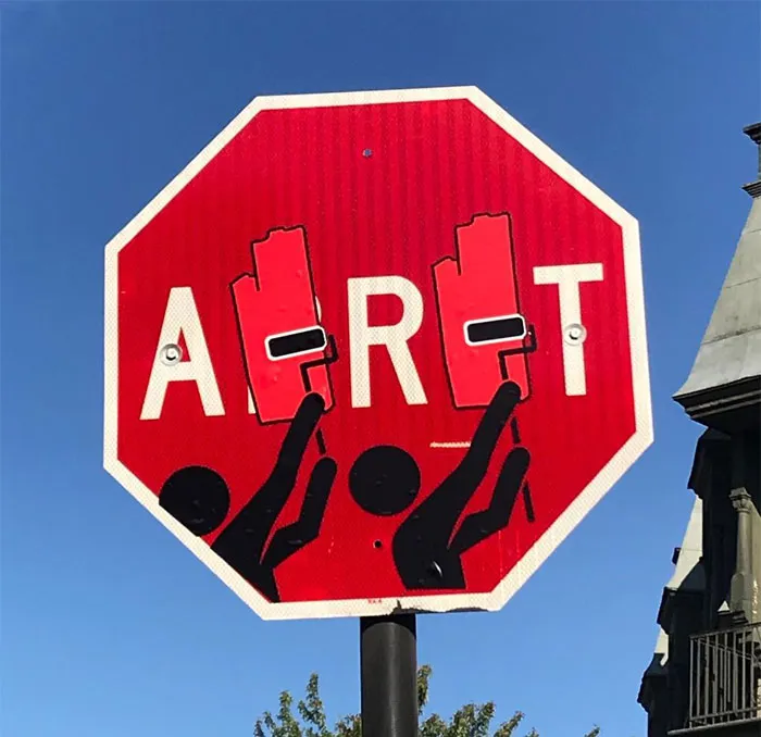 To Express His Protest Against Unjust Rules, This Artist Humorously Hijacks Road Signs And These Are 30 Of The Most Creative Ones