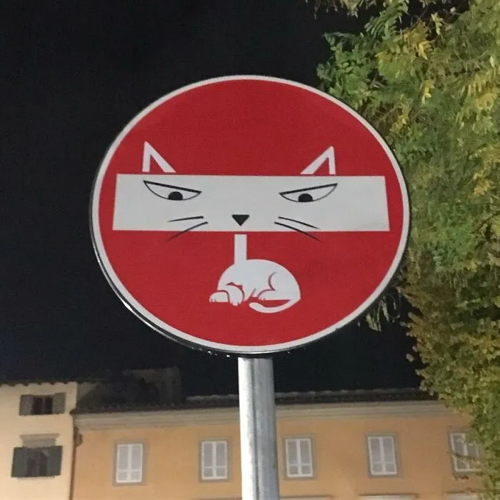 To Express His Protest Against Unjust Rules, This Artist Humorously Hijacks Road Signs And These Are 30 Of The Most Creative Ones