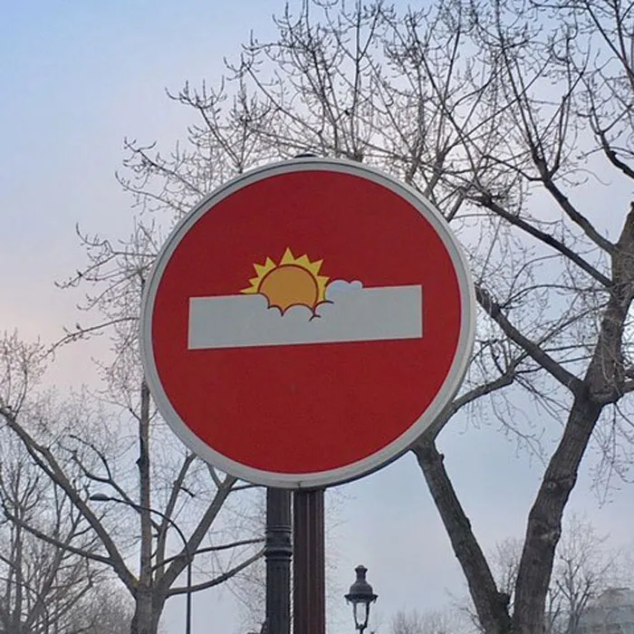 To Express His Protest Against Unjust Rules, This Artist Humorously Hijacks Road Signs And These Are 30 Of The Most Creative Ones