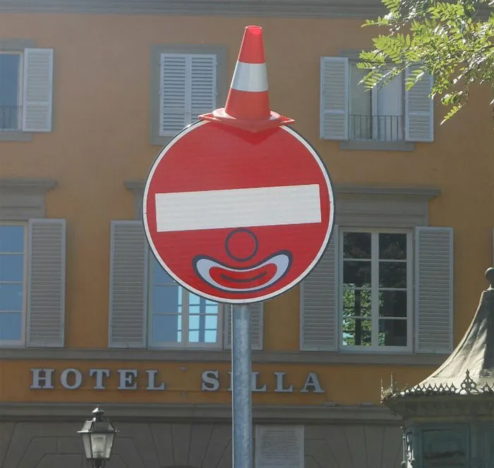 To Express His Protest Against Unjust Rules, This Artist Humorously Hijacks Road Signs And These Are 30 Of The Most Creative Ones