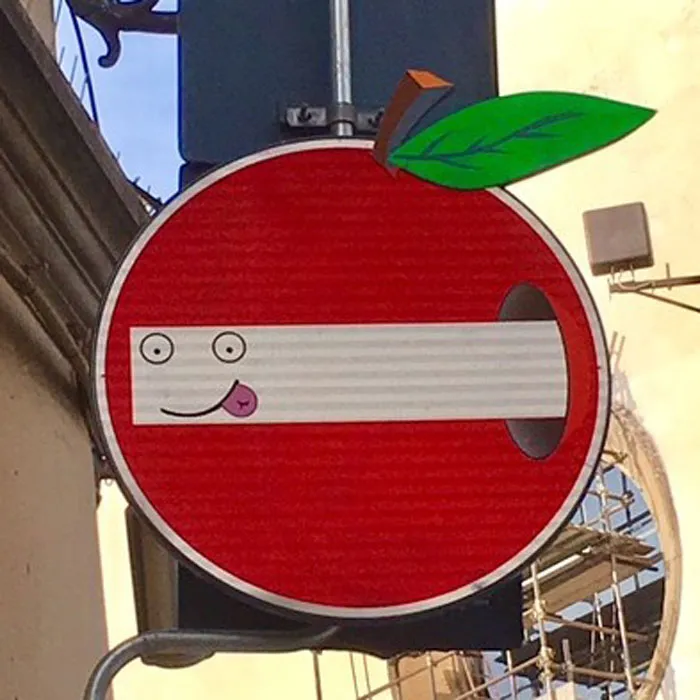 To Express His Protest Against Unjust Rules, This Artist Humorously Hijacks Road Signs And These Are 30 Of The Most Creative Ones