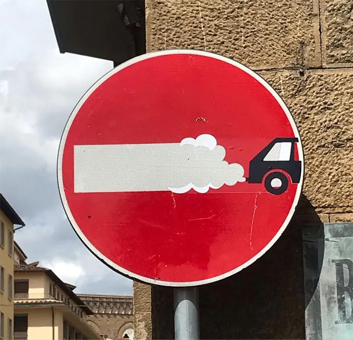 To Express His Protest Against Unjust Rules, This Artist Humorously Hijacks Road Signs And These Are 30 Of The Most Creative Ones