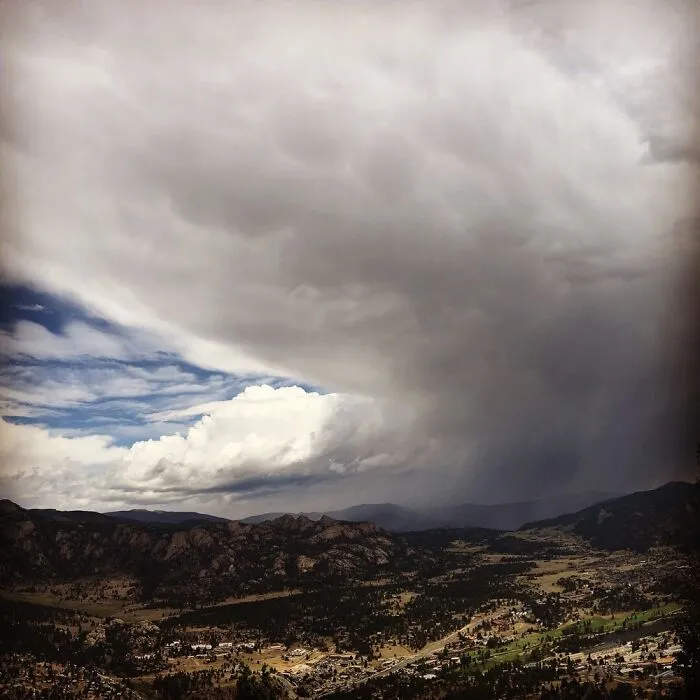 Horseshoe Cloud Over Estes Park, Colorado. I Felt Lucky.