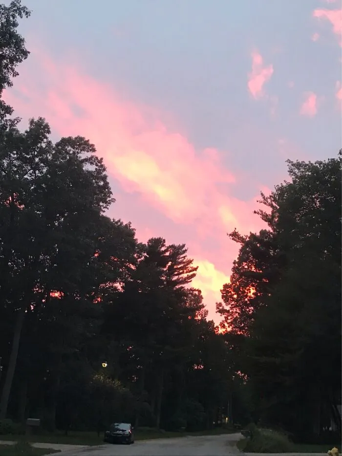 A Sunset That My Bff Dragged Me Out Of My House And Sat Down In The Middle Of The Road To See