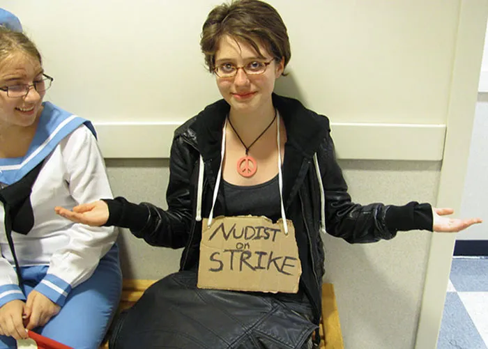 Nudist On Strike