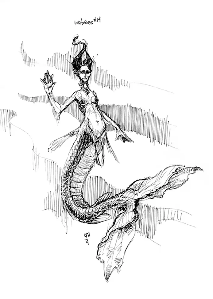 Mermaid Sketchbook And Micron Pen