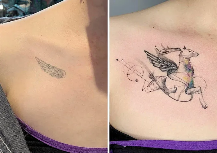 30 Increíbles ejemplos de maestros tatuadores que dan un genial cambio de imagen a los viejos y aburridos tatuajes