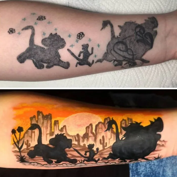 30 Increíbles ejemplos de maestros tatuadores que dan un genial cambio de imagen a los viejos y aburridos tatuajes