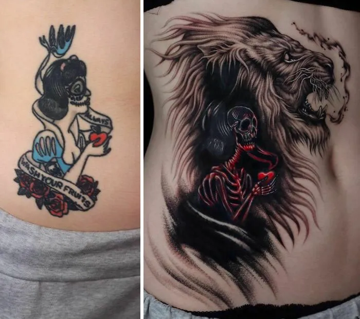 30 Increíbles ejemplos de maestros tatuadores que dan un genial cambio de imagen a los viejos y aburridos tatuajes