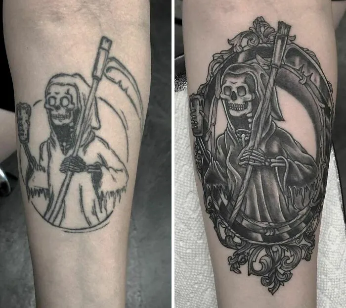 30 Increíbles ejemplos de maestros tatuadores que dan un genial cambio de imagen a los viejos y aburridos tatuajes