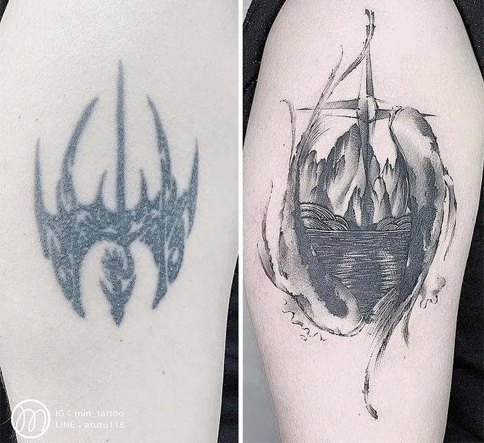 30 Increíbles ejemplos de maestros tatuadores que dan un genial cambio de imagen a los viejos y aburridos tatuajes