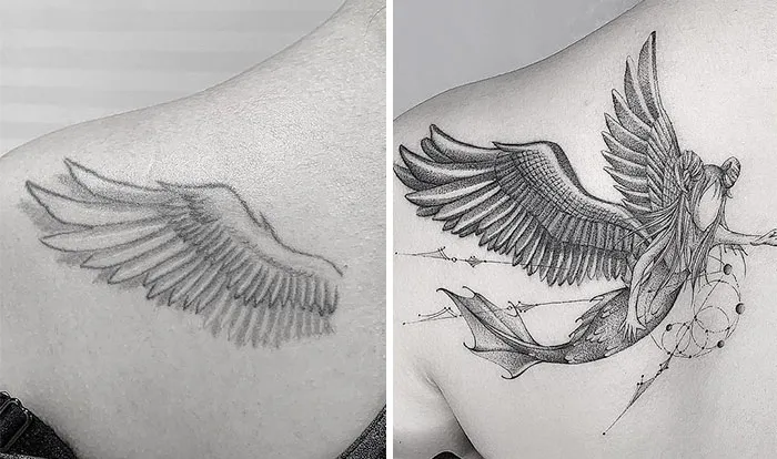 30 Increíbles ejemplos de maestros tatuadores que dan un genial cambio de imagen a los viejos y aburridos tatuajes