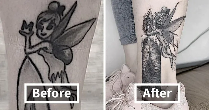 30 Amazing Examples Of Ink Masters Giving Old And Boring Tattoos A Cool Makeover