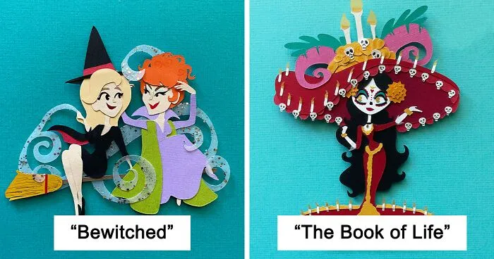 I Made Tiny Paper Art of My Favorite Spooky Movie Characters, And Here's The Result (35 Pics)