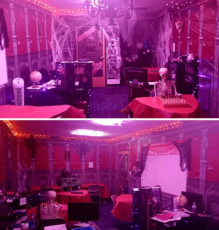 Me la pasé todo el fin de semana decorando el aula para mis alumnos y ahora tengo que quitar todo porque el director me dijo que “el aula debe verse igual de aburrida que una cárcel” 