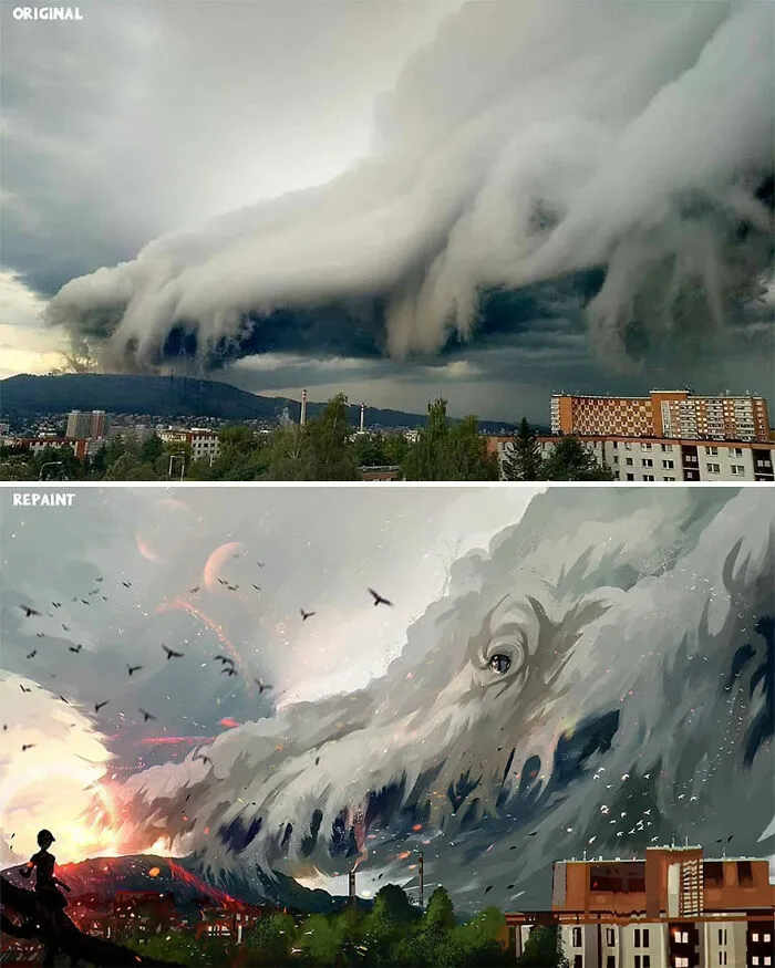 Czech Artist Draws On Top Of People's Nature Photos, And The Result Looks Otherworldly (84 Pics)